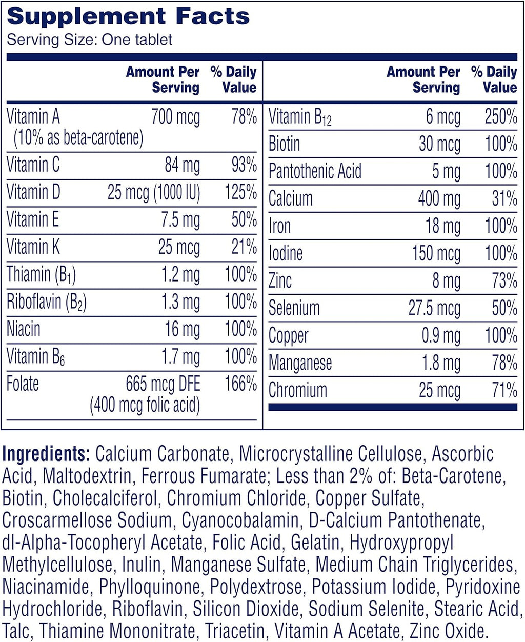 One A Day Women’s Multivitamin, 250 Count H295462