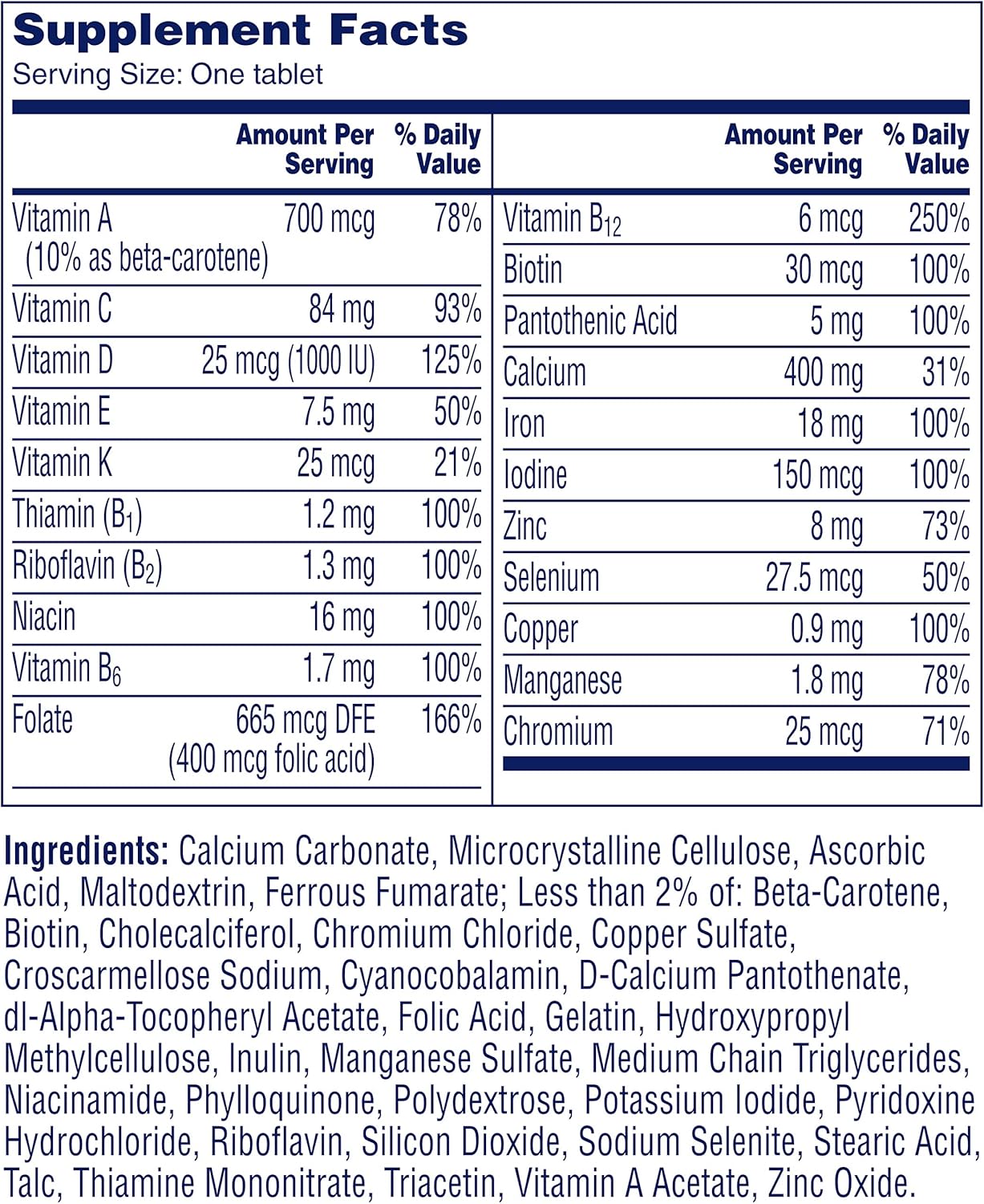 One A Day Women’s Multivitamin, 250 Count H295462