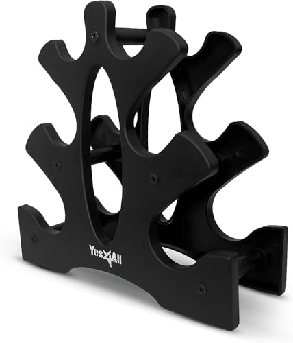 Yes4All Neoprene Coated Dumbbell Hand Weight Sets with Rack U179