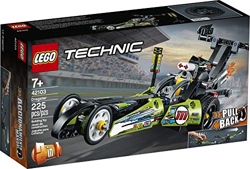 LEGO Technic Dragster 42103 Pull-Back Racing Toy Building Kit G201