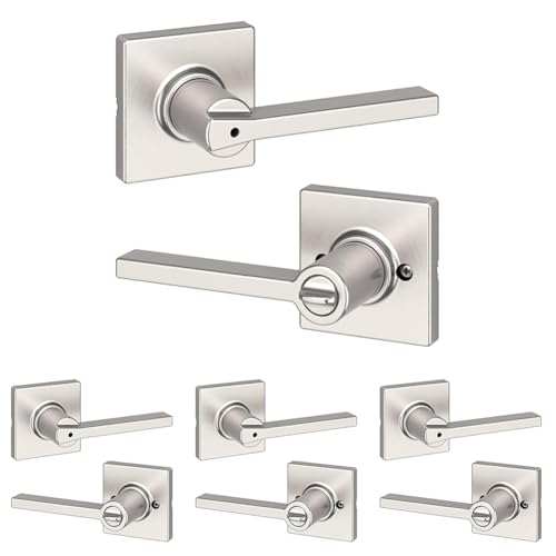 Kwikset Casey Interior Privacy Door Handle with Lock 10 Pack, Matte Black G103018