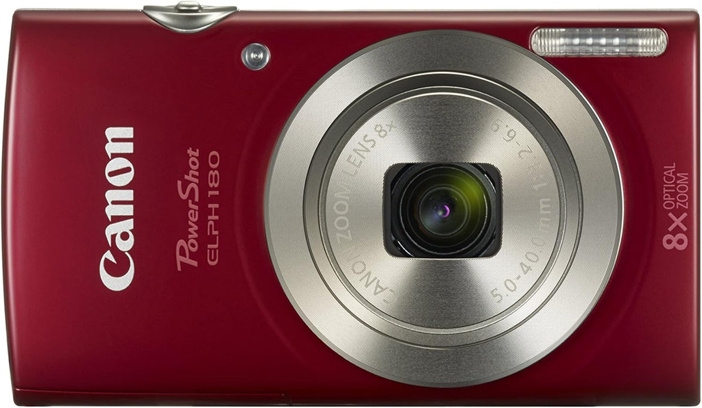 Canon PowerShot ELPH 180 Digital Camera, Red (Renewed) I4872