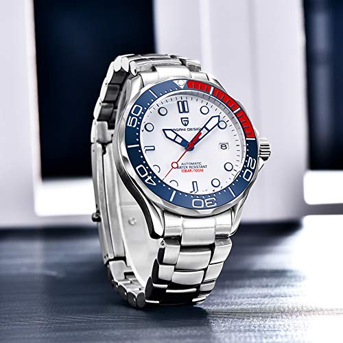 HaiQin Pagani Design 007-Model Automatic Diving Watch for Men, Stainless Steel Band N744690