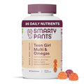 SmartyPants Teen Guy Multivitamin Gummies: Omega 3 Fish Oil (EPA/DHA), Vitamin D3, C, Vitamin B12, B6, Vitamin A, K & Zinc, Gluten Free, Three Fruit Flavors, 120 Count (30 Day Supply)
