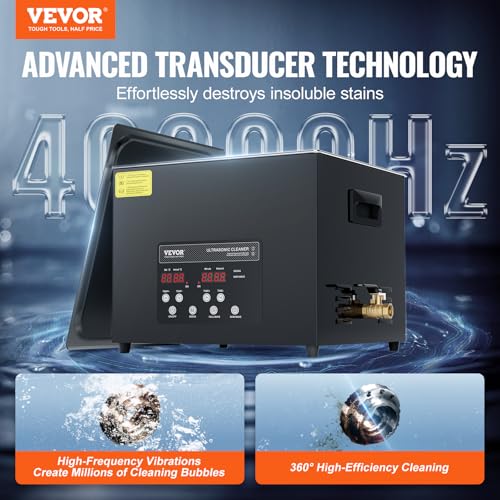 VEVOR 10L Ultrasonic Cleaner, 240W Digital Machine with Heater & Timer C9757