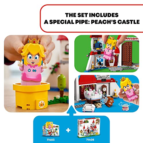 LEGO Super Mario Peach’s Castle Expansion Set 71408, Buildable Toy for Kids Aged 8+ B604