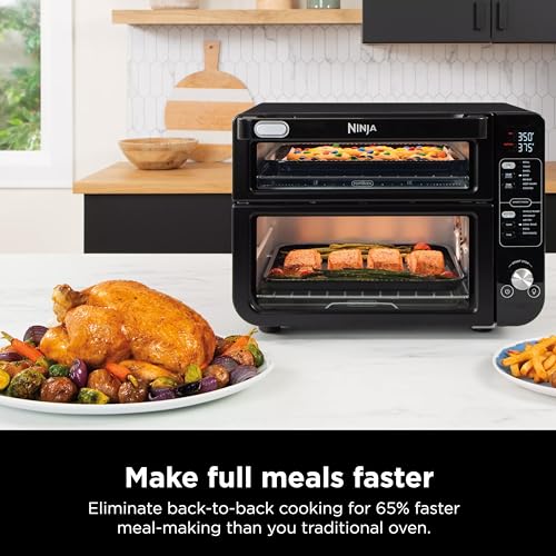 Ninja DCT451 12-in-1 Smart Double Oven with FlexDoor, Stainless Steel P340