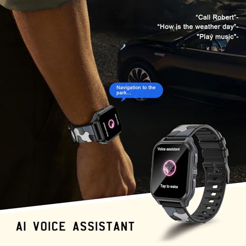 Smart Watch with Bluetooth Call, 1.83" Touch Screen, Fitness Tracker for Men Women W4275