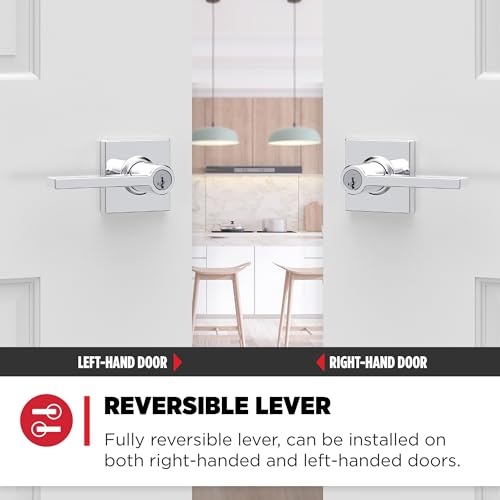 Kwikset Casey Interior Privacy Door Handle with Lock 10 Pack, Matte Black G103018