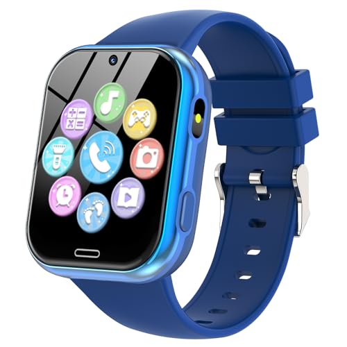 Smart Watch for Kids Gift for Girls Toys Age 6-8 Kids Game Smart Watches for Boys 8-10 with 24 Games Video Camera Music Alarm Educational Birthday Gifts Ages 6 7 8 9 10 11 12 Years Old (Purple)