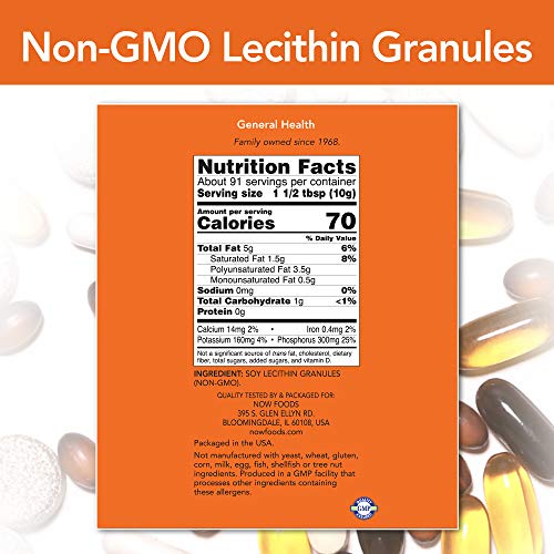 NOW Supplements Lecithin Granules, 2 lb K911