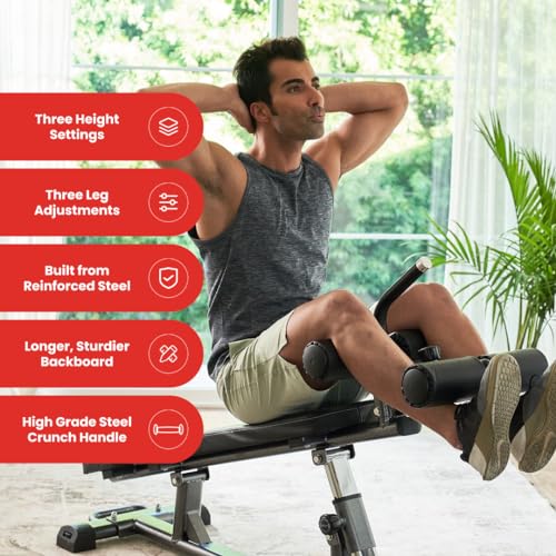 Finer Form Semi-Commercial Adjustable Sit-Up Bench for Core Workouts and Decline Press B22449