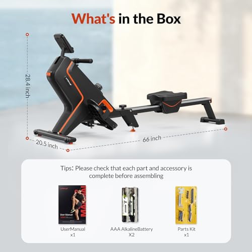 Magnetic Rowing Machine for Home, 16 Levels Resistance, 350 LB Capacity Q832