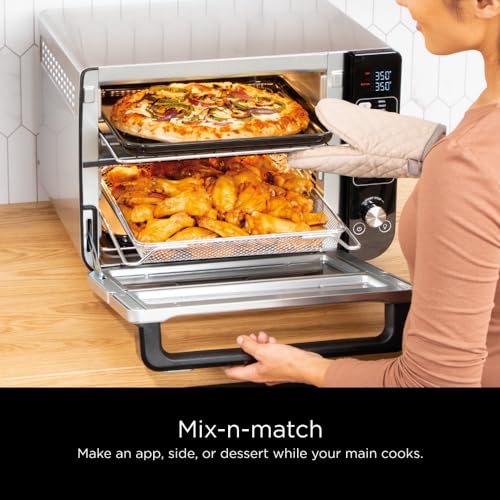 Ninja DCT451 12-in-1 Smart Double Oven with FlexDoor, Stainless Steel P340