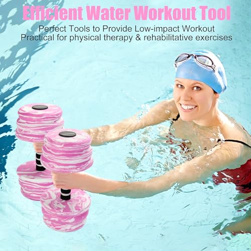 Aquatic Exercise Dumbbells 2PCS Foam Barbells for Water Workouts T552686
