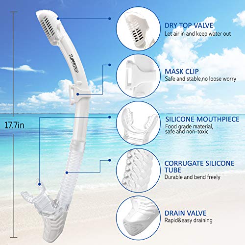Supertrip Snorkeling Gear for Adults, Anti-Fog Mask and Snorkel Set K3000