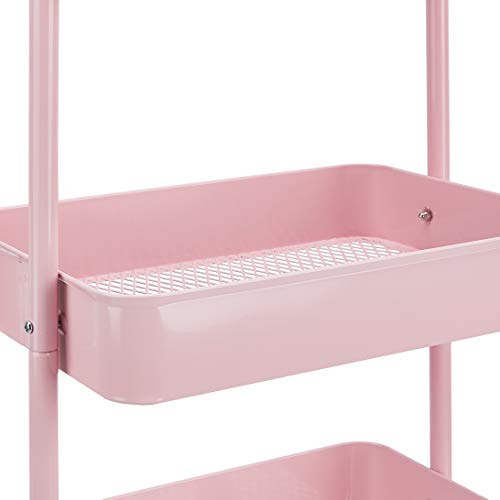 Amazon Basics 3-Tier Rolling Utility Cart with Lockable Wheels, White I730073