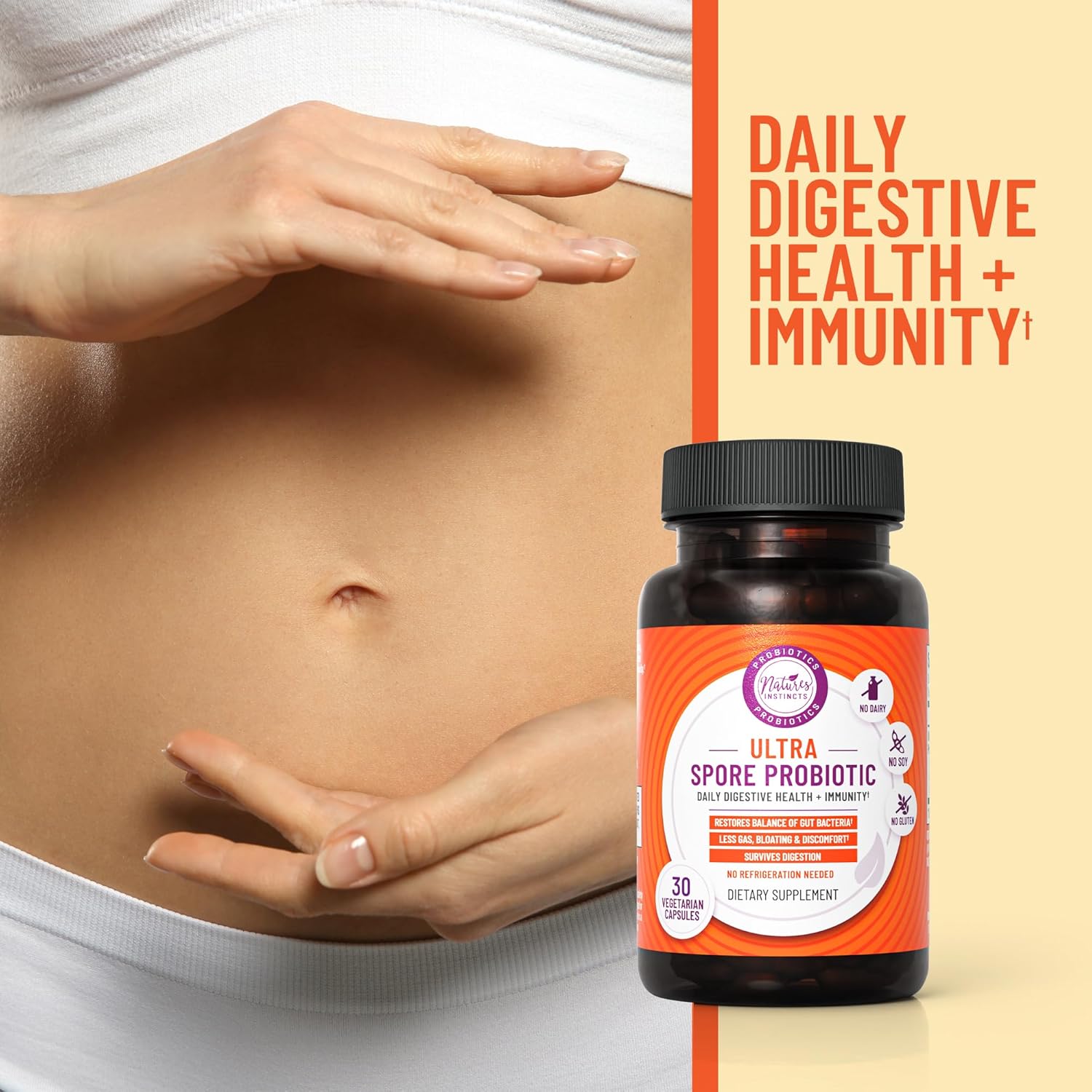 Ultra Spore Probiotic with Live Strains, 30 Capsules E14864