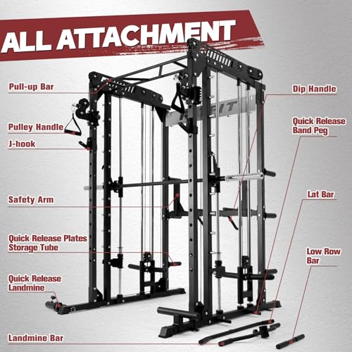 RitFit M1 & M1 Pro Smith Machine with Cable Crossover System for Home Gym Y659852