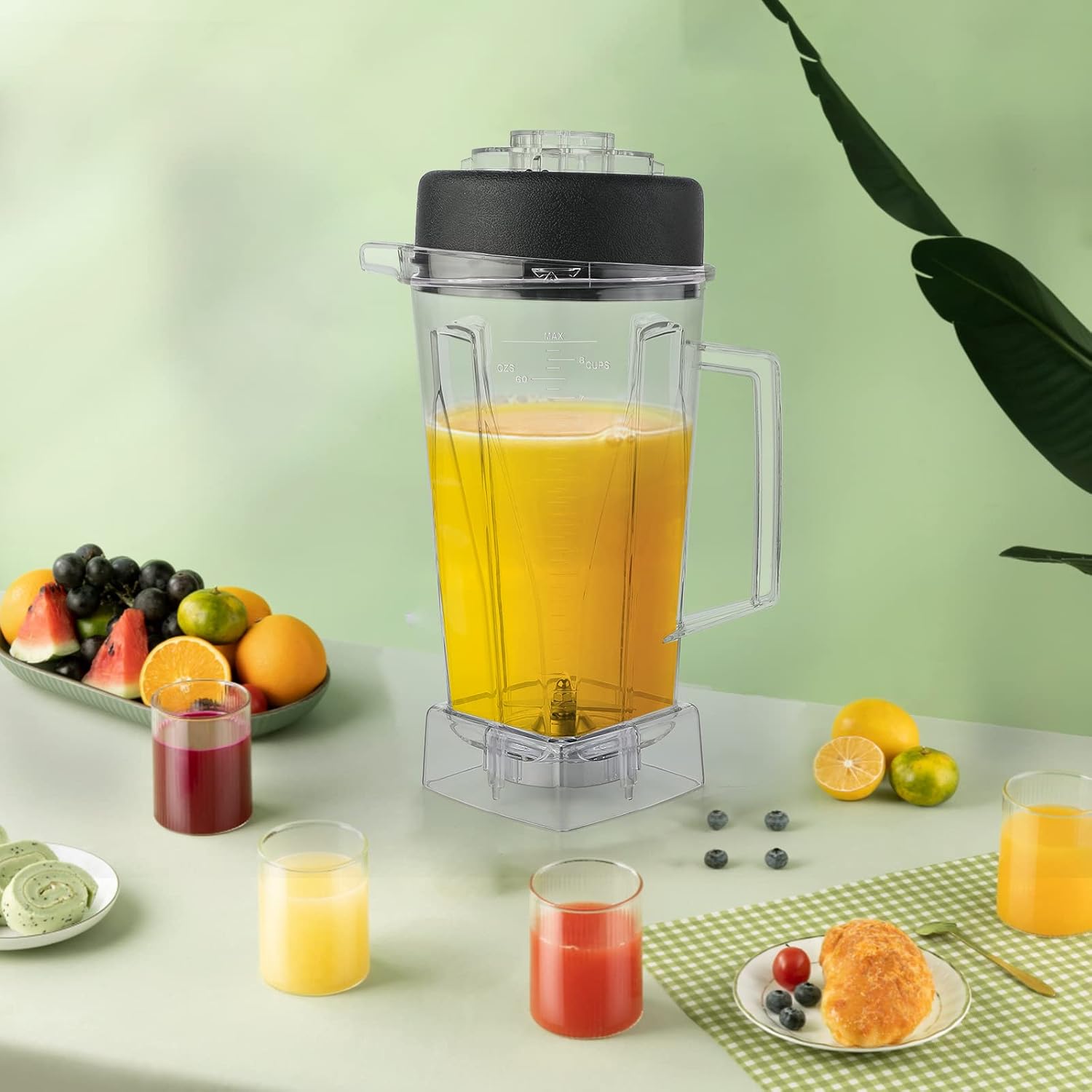 64 oz Blender Pitcher Replacement with Blade and Lid for Vitamix 5200 5000 N970