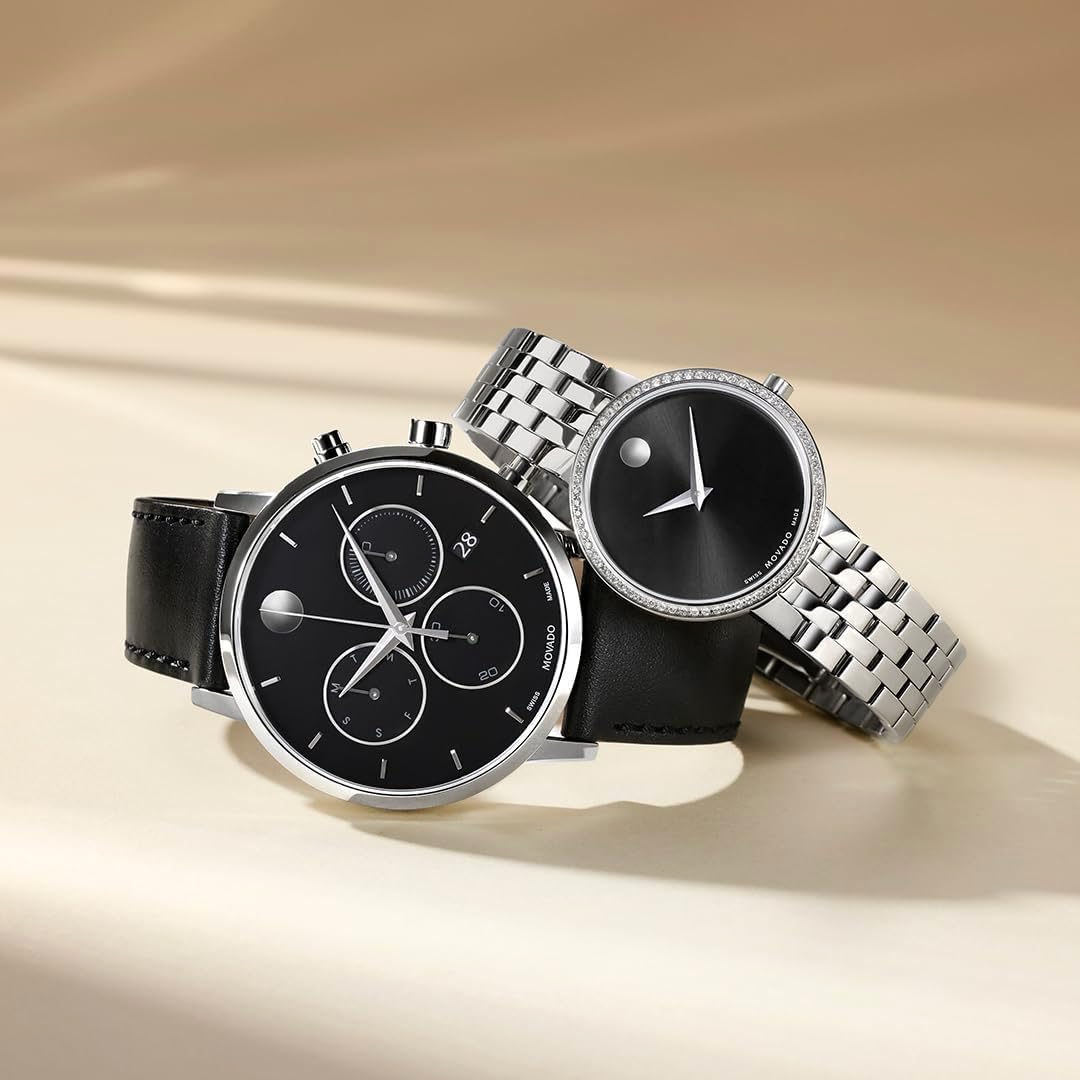Movado Museum Classic Men's Watch - Swiss Quartz, Calfskin Strap, 42mm T403