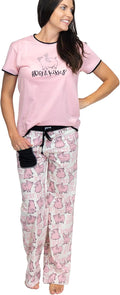 Lazy One Women's Pajama Set, Short Sleeves with Cute Prints, Relaxed Fit