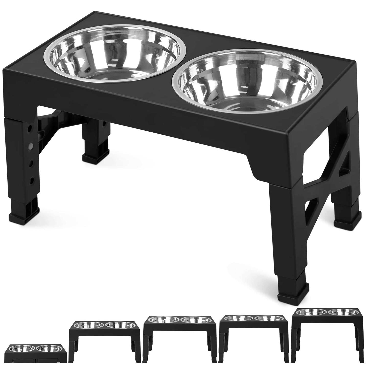 Niubya Elevated Dog Bowls with 2 Stainless Steel Dog Food Bowls - Pet Supplies online store