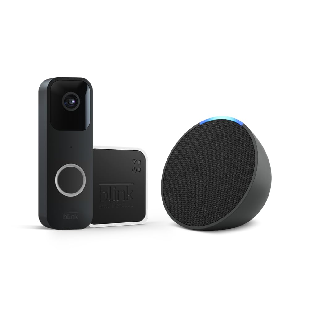 Blink Video Doorbell System + Amazon Echo Pop O6252