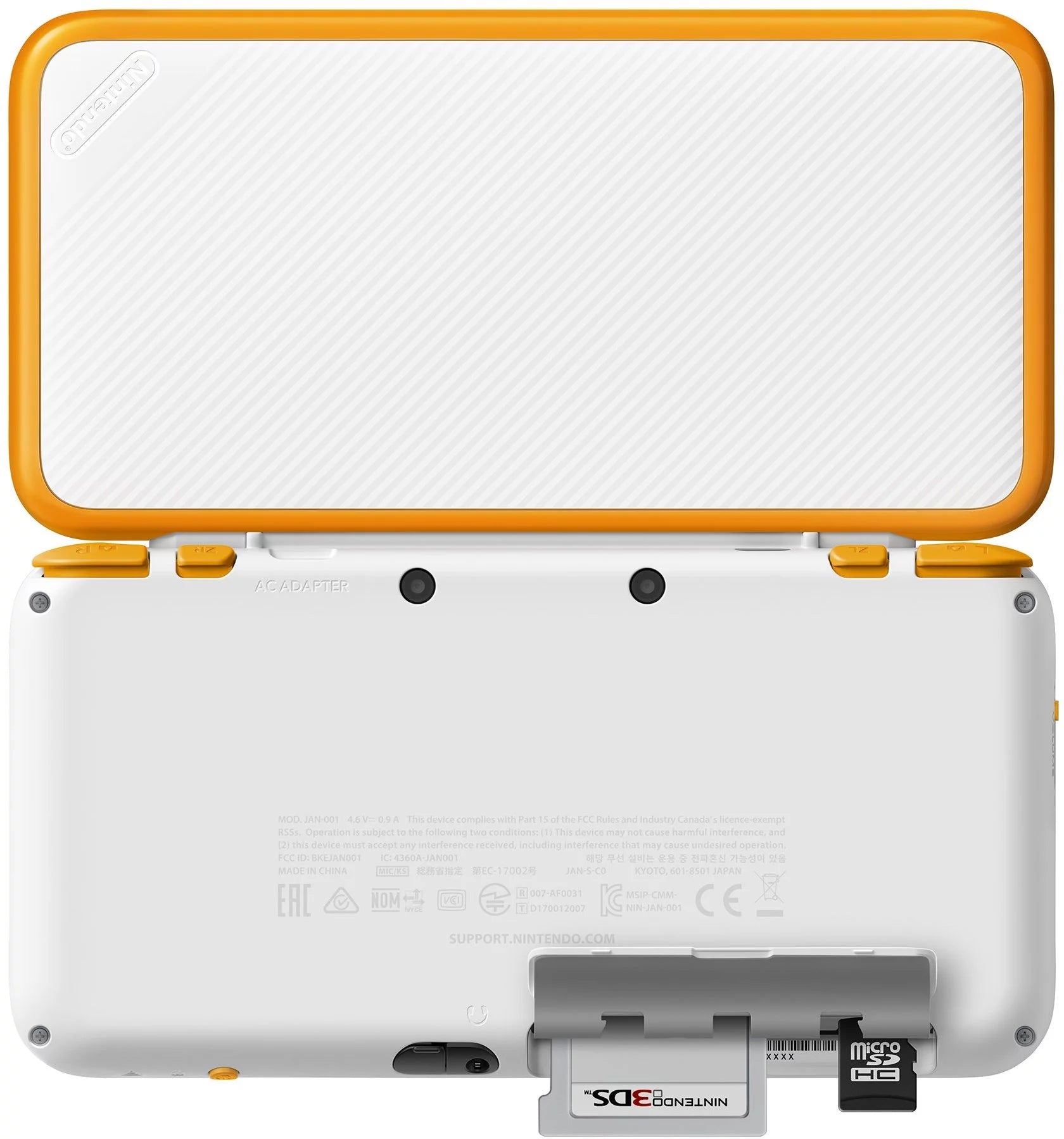 Nintendo 2DS XL Portable Gaming Console, White & Orange M6187