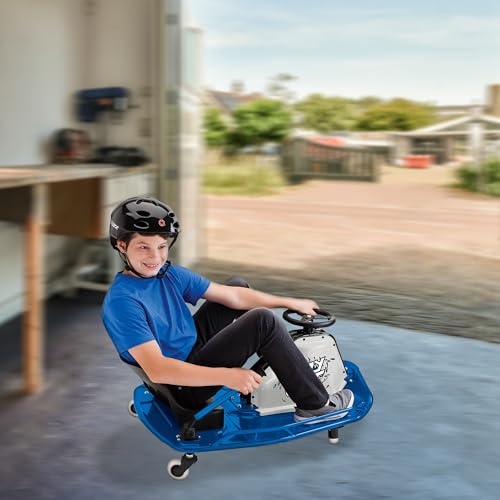 Razor Crazy Cart Blue Drift Trike for Kids and Teens W561664