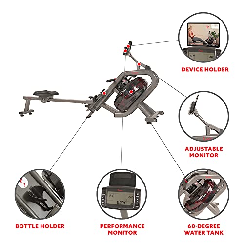 Sunny Health & Fitness Elite Water Rowing Machine T4389