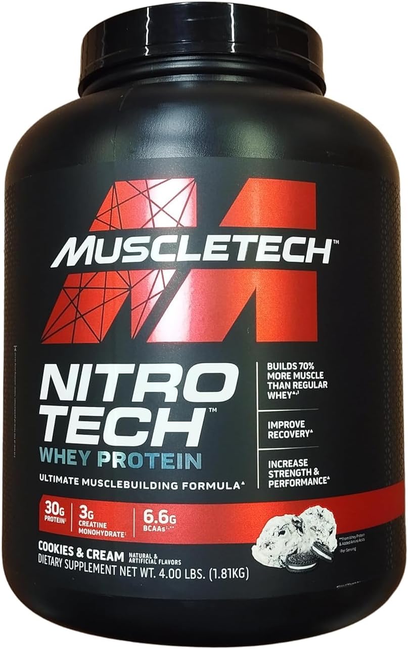 Muscletech Nitro-Tech Whey Protein Isolate & Glutamine Powder J532958