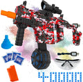 Electric Gel Ball Blaster, High Speed Automatic Splatter Ball Blaster with 40000+ and Goggles, JIFTOK Rechargeable Splatter Ball Toys for Outdoor Activities Shooting Game Party Favors-Red
