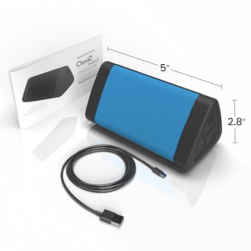 OontZ Angle 3 Portable Bluetooth 5.4 Speaker, IPX5 Water-Resistant, Black V1239