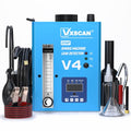 Automotive EVAP Smoke Machine Leak Detector V4, Vacuum Leakage Tester with Digital Pressure Gauge & Air Flowmeter, Fuel Pipe Diagnostic Tester for All 12V Cars, Motorcycles, Trucks, Boats, ATVs