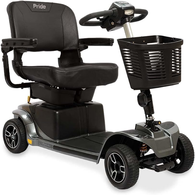 Pride Mobility Revo 2.0 4 Wheel S67 Mobility Scooter, Outdoor 4-Wheel Travel Electric Mobility Scooter for Adults, 400 lbs. WC, Up to 5.2 MPH, 12.8 or 17.4 Miles Range Per Charge