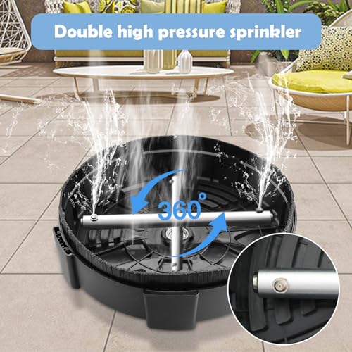 Balabulala 18" Pressure Washer Surface Cleaner with 4 Wheels and Extension Wands W3626