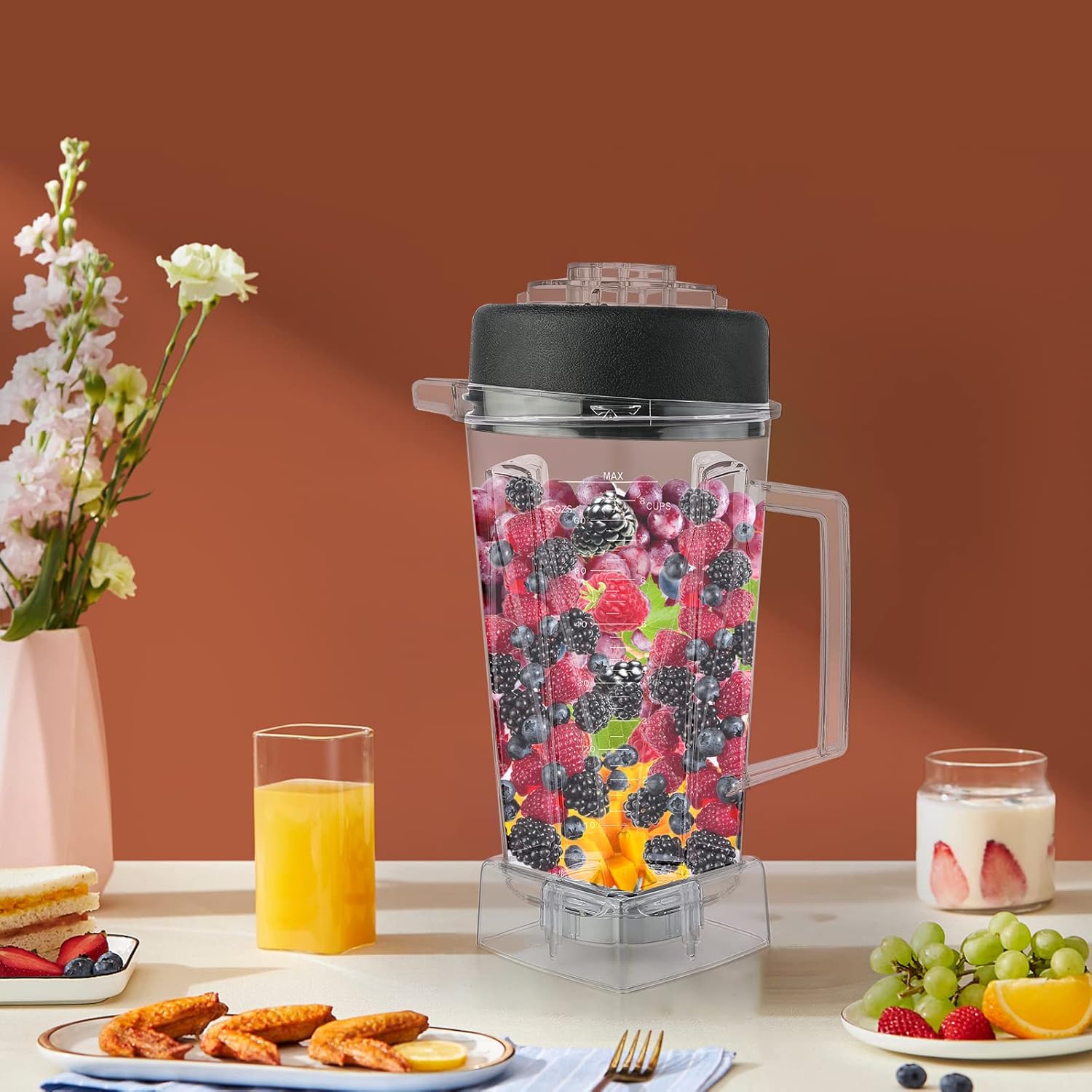 64 oz Blender Pitcher Replacement with Blade and Lid for Vitamix 5200 5000 N970