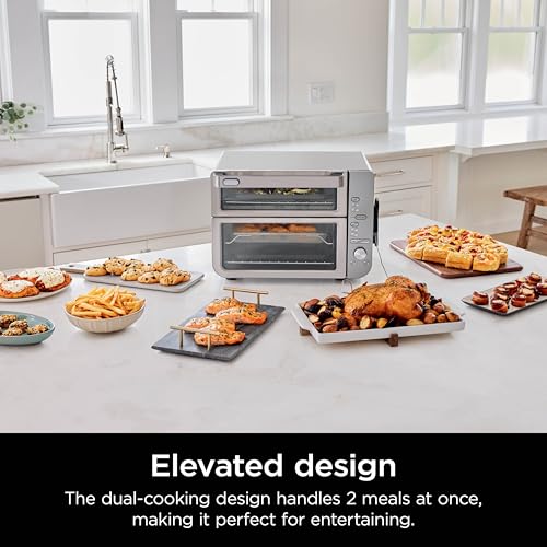 Ninja DCT451 12-in-1 Smart Double Oven with FlexDoor, Stainless Steel P340