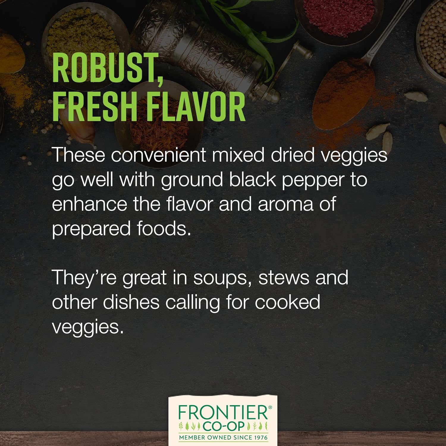 Frontier Co-op Organic Vegetable Soup Blend 1lb Low Sodium V14953