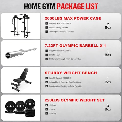WM3-V4 Folding Wall Mounted Squat Rack with Dual Pulley System L11563