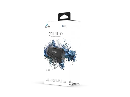 Cardo Spirit HD Motorcycle Bluetooth Headset - Black, Single Pack P8437