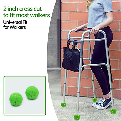 Magicorange 4 PCS Precut Walker Tennis Balls Felt Pad Glide Coverings for Furniture Legs, Grey Q630727