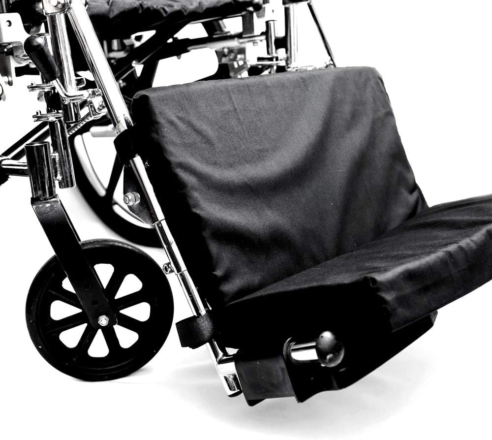 Hermell Products WC2218 Padded Wheelchair Foot Rest, 1 Count (Pack of 1), Black