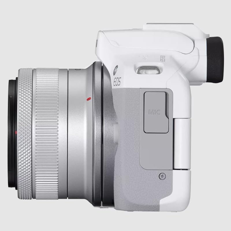 Canon EOS R50 Mirrorless Camera with RF-S 18-45mm Lens, White, Bundle with Bag, Batteries & Memory Cards S656267