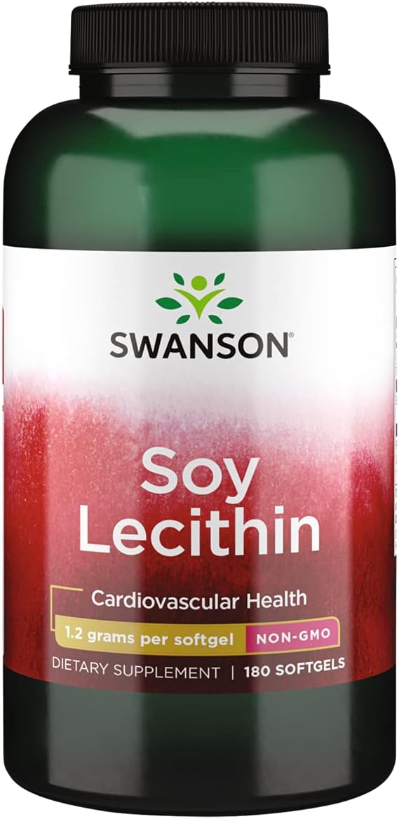 Swanson Lecithin Non-Gmo 1200 Milligrams 180 Sgels