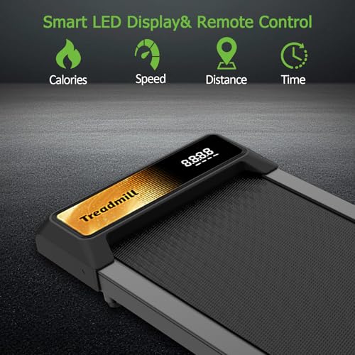 Walking Pad Treadmill for Home Office, Portable with Remote Control and App K826387