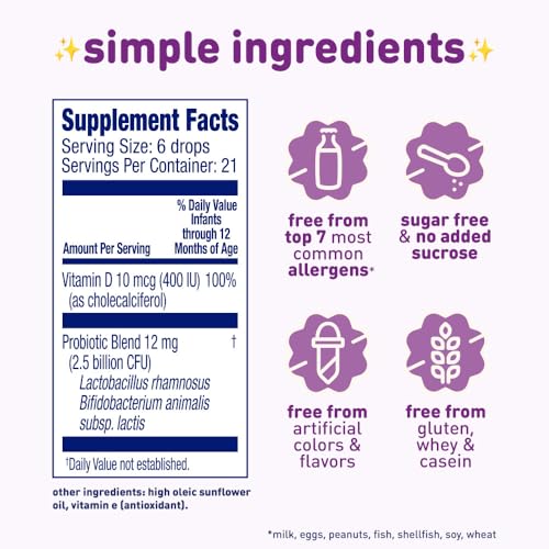 Enfamil Dual Probiotics Vitamin Drops, 8.7mL Bottle Y829143