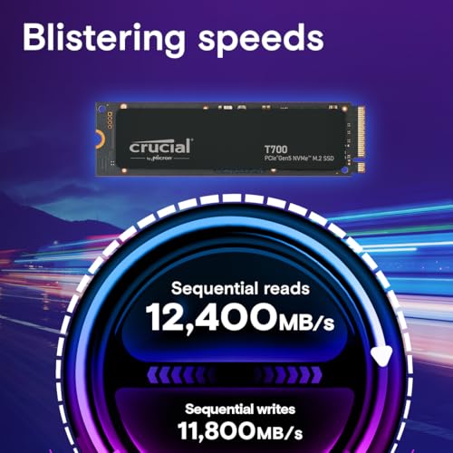 Crucial T700 1TB Gen5 NVMe M.2 SSD Internal Solid State Drive U7033