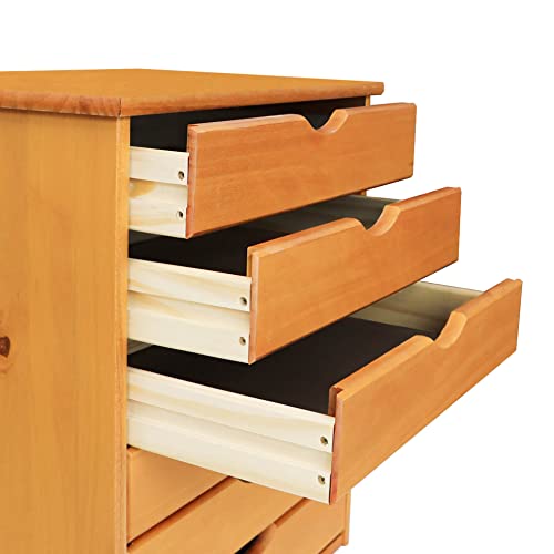 Jela Original Roll Cart, Solid Wood, 6 Drawer, White H793
